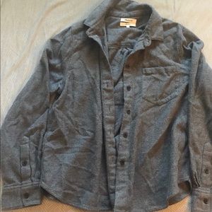 Madewell Gray Flannel Button-Up Shirt